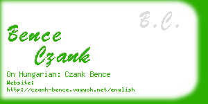 bence czank business card